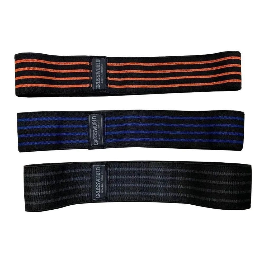 3X Kit Hip Band 3Un Faixa Elástica Mini Band Leve Média E Fo