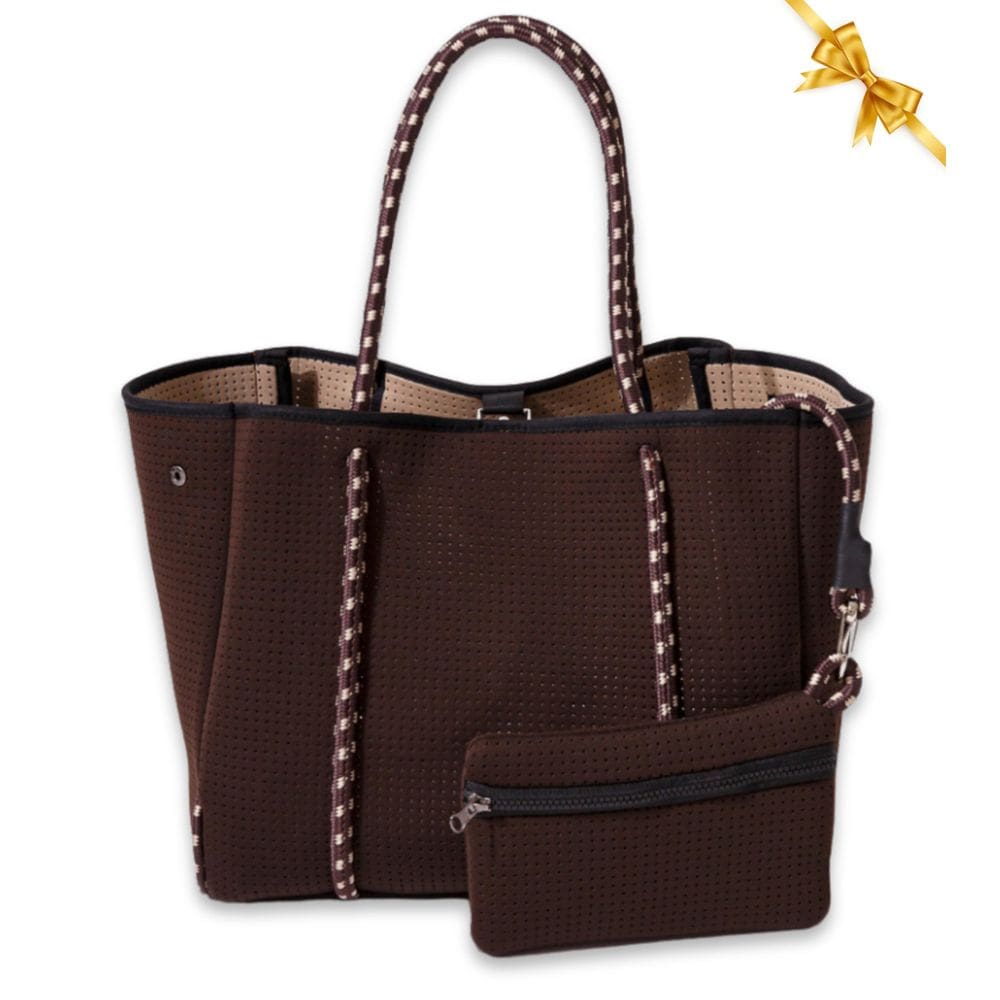Sacola POUPS grande de neoprene para mulheres, cor expresso