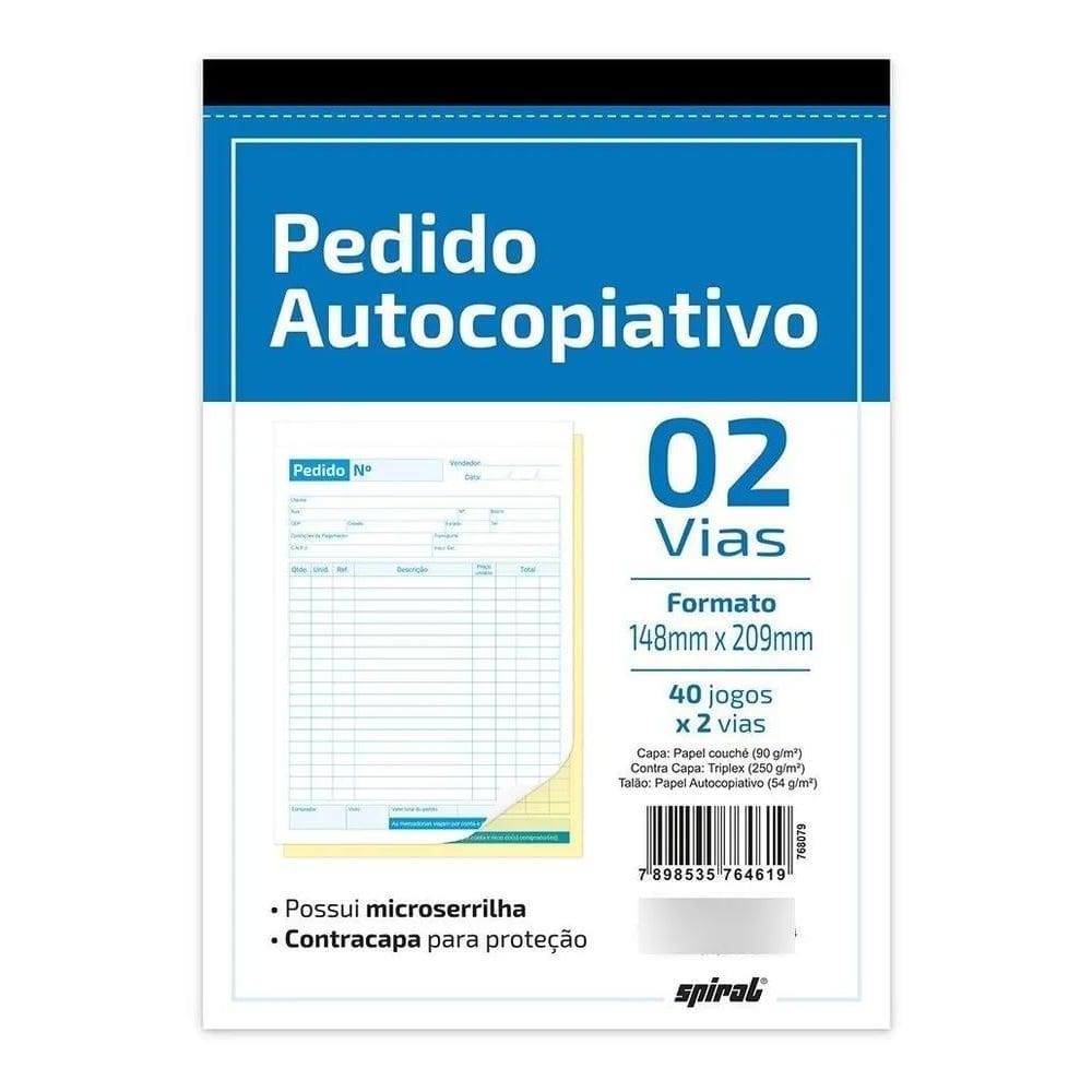3X Bloco Pedido Autocopiativo 2 Vias 148X209Mm