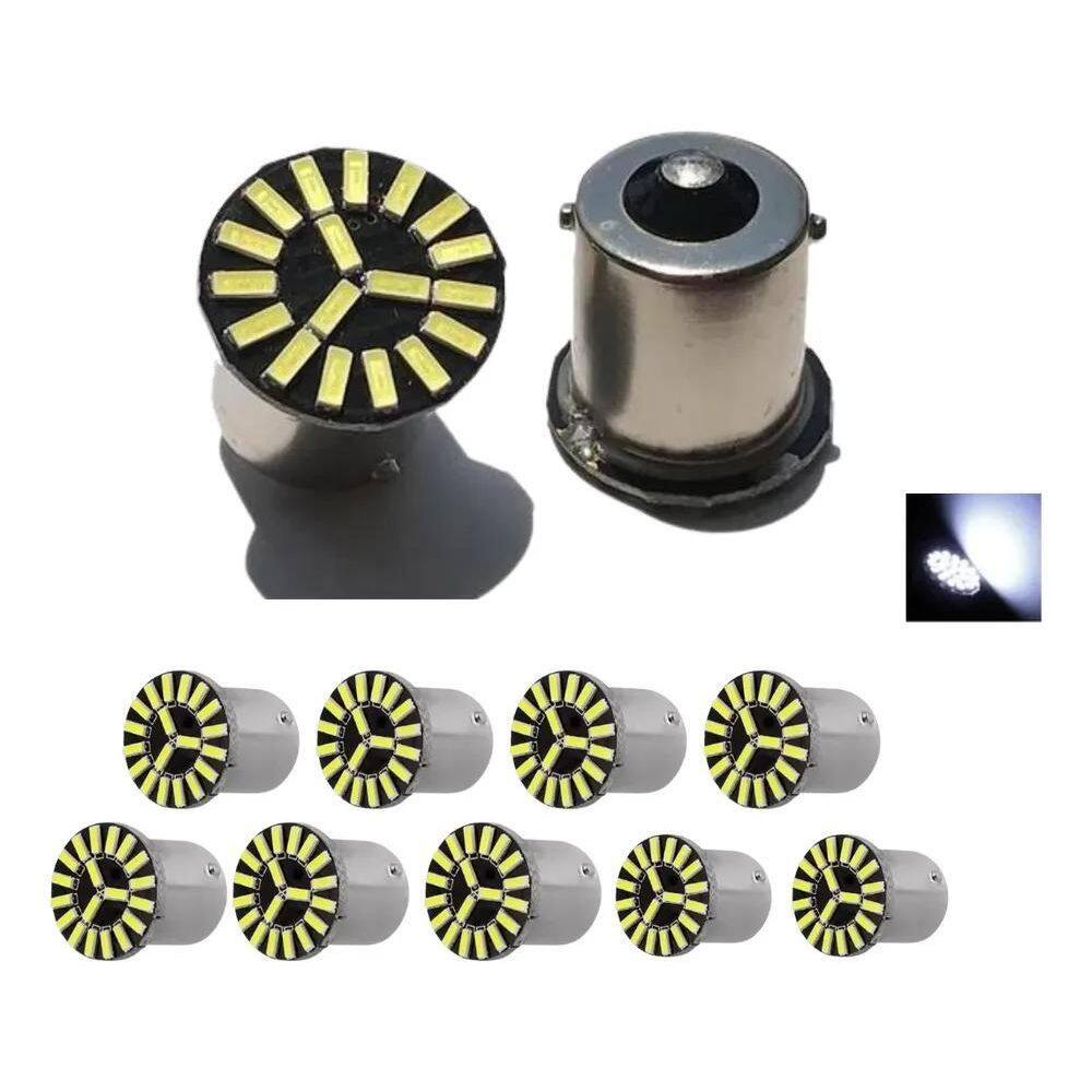 3X Kit 10 Lampada 18 Led Cambus Ba15S 1 Polo P21 1156 Branco