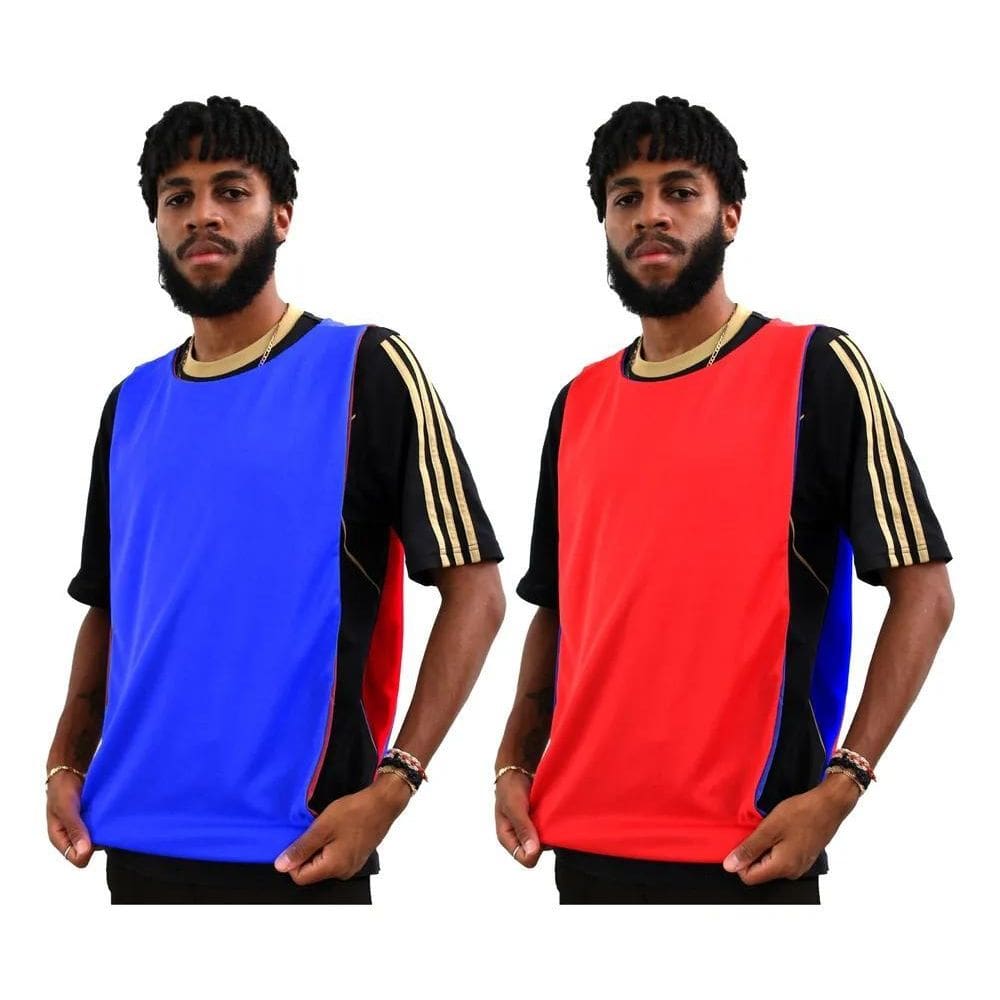 3X Coletes Kit Futebol Colete Jogo Com Face Dupla Treino 5 P