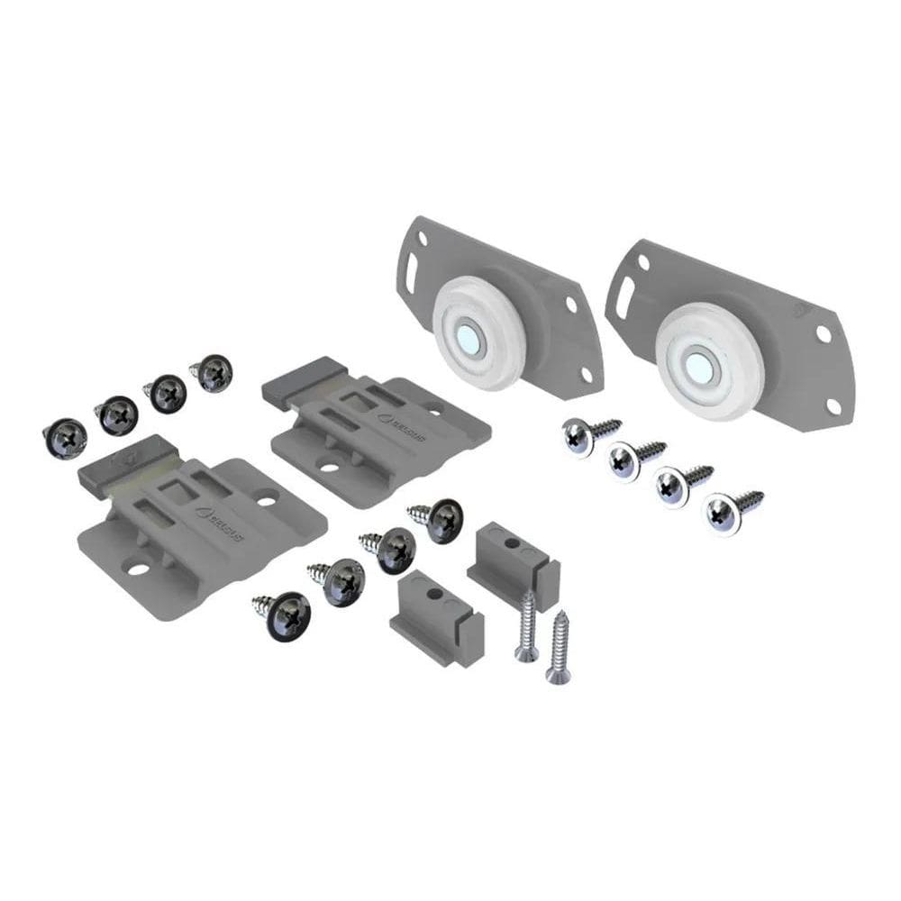 3X Ferragem Para Porta Correr Roldana Guia Inteligente Cm12