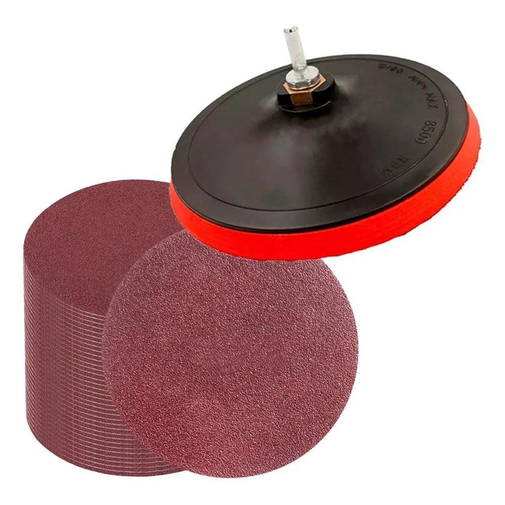 3X Suporte Para Lixa / 180Mm Com 20 Lixas Madeira Parede Ge