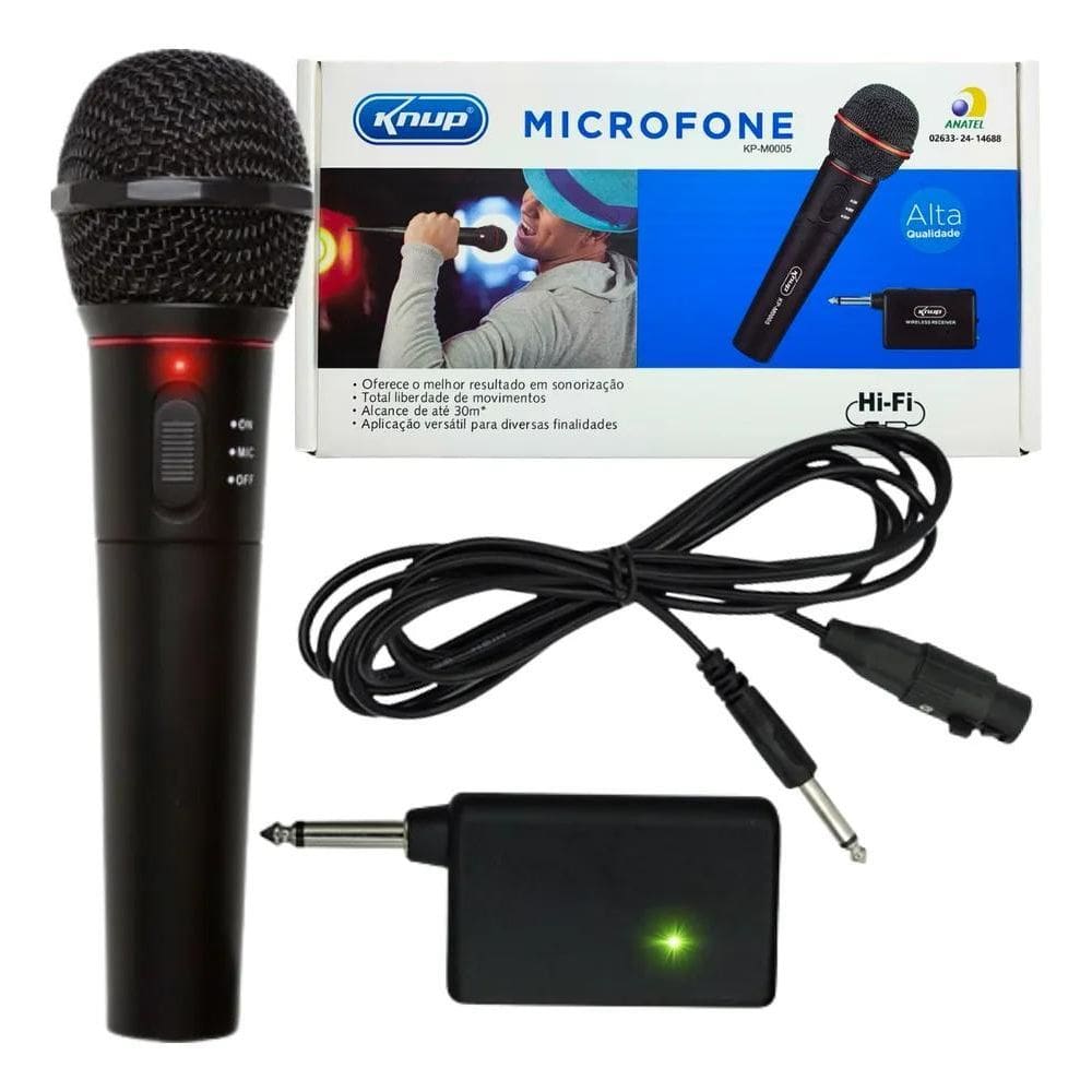 3X Microfone Sem Fio Profissional P Caixa De Som P10 15 Metr