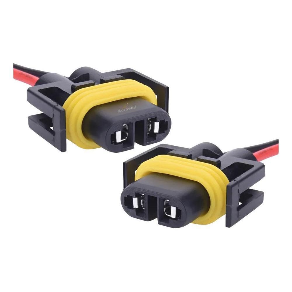 3X Par Chicote Soquete Conector Farol Lâmpada H8 H11 H27