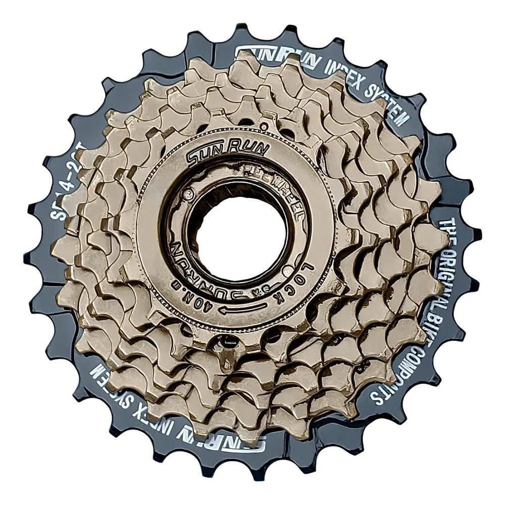 3X Catraca Roda Livre 7 Marchas 14/28 Index Sunrun Ultima Pr