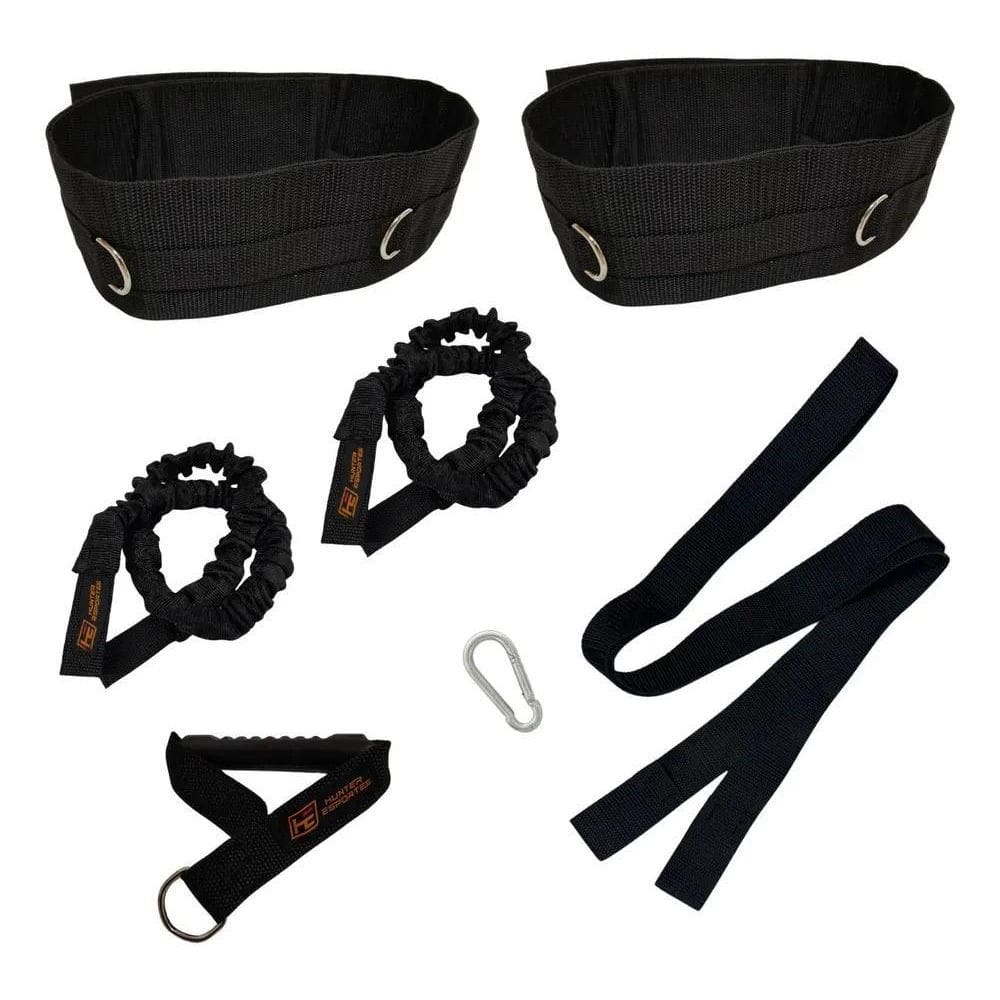 3X Cinto De Tração Duplo Elástico Revestido Puxador E Extens