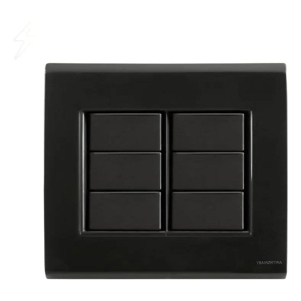 3X Placa 4X4 Cega Linha Liz Grafite Tramontina