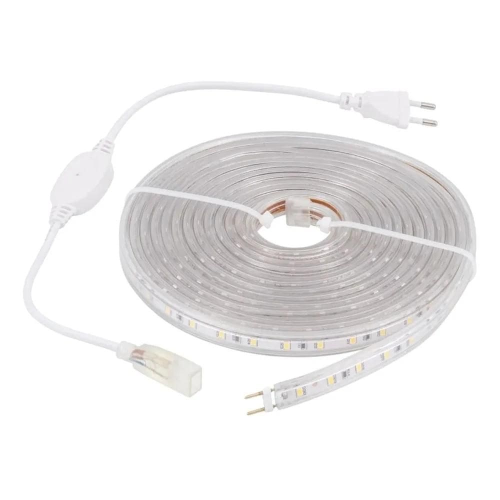 3X Fita Led Chata 4 Metros 3000K Branco Quente + Fonte Conec