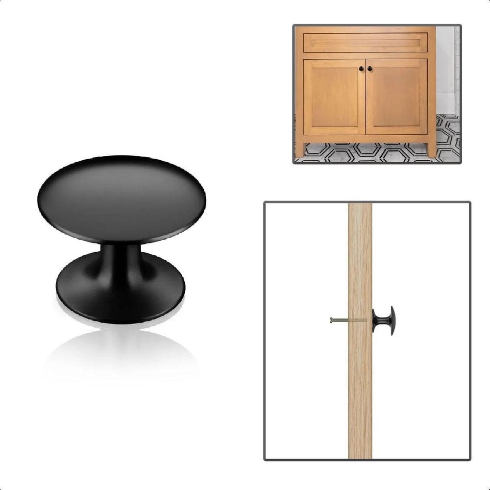 Puxador Gaveta Preto 24mm Cermag Archi Rondo Zamak