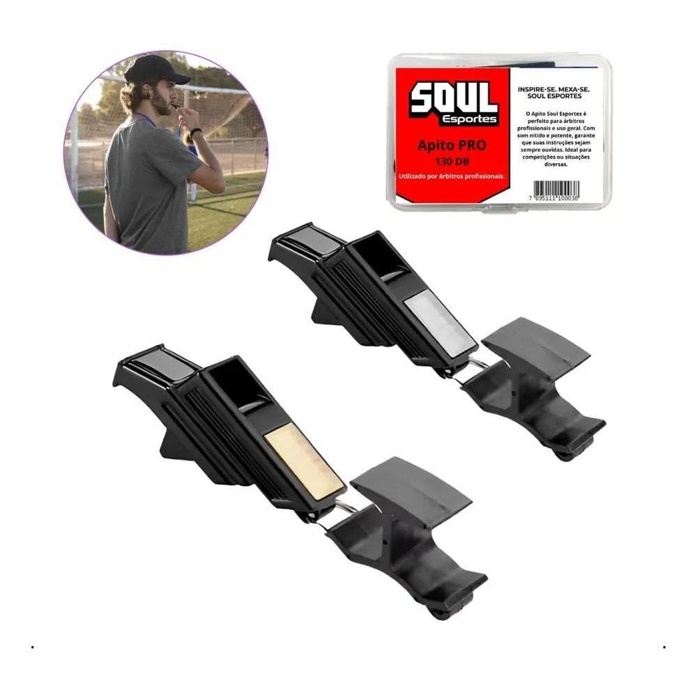 3X Apito Juiz Futebol Árbitro Profissional Som Alto Com Cord