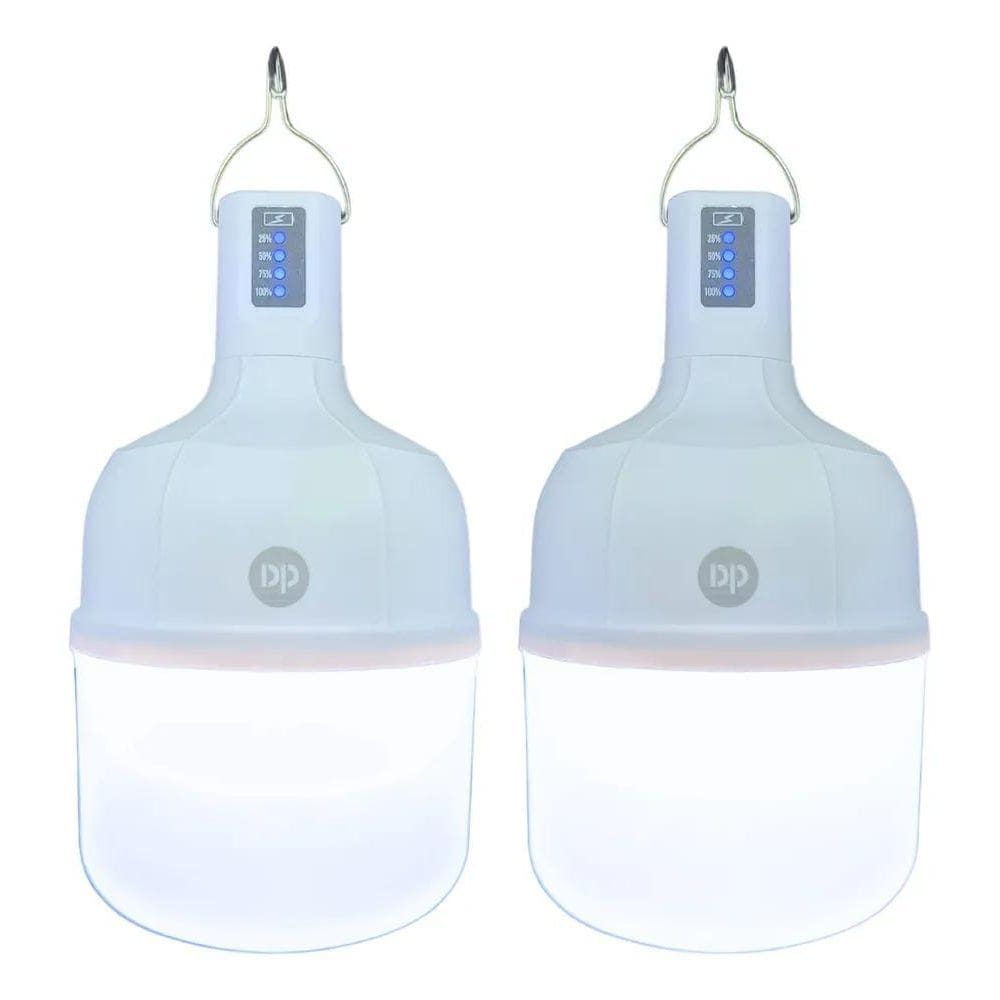 3X Lâmpada Barraca Camping Pesca Led Potente Recarregável 2