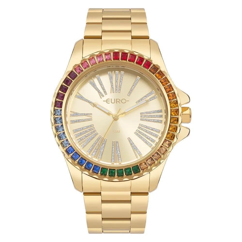 Relógio Euro Feminino Stones Dourado - Eu2036Yul/4H