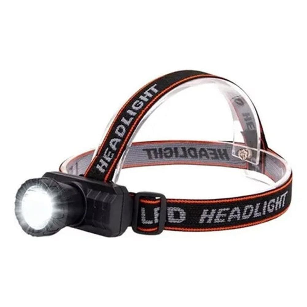 3X Lanterna Led Cabeça Com Fitas Elásticas Para Fixação -Ec6