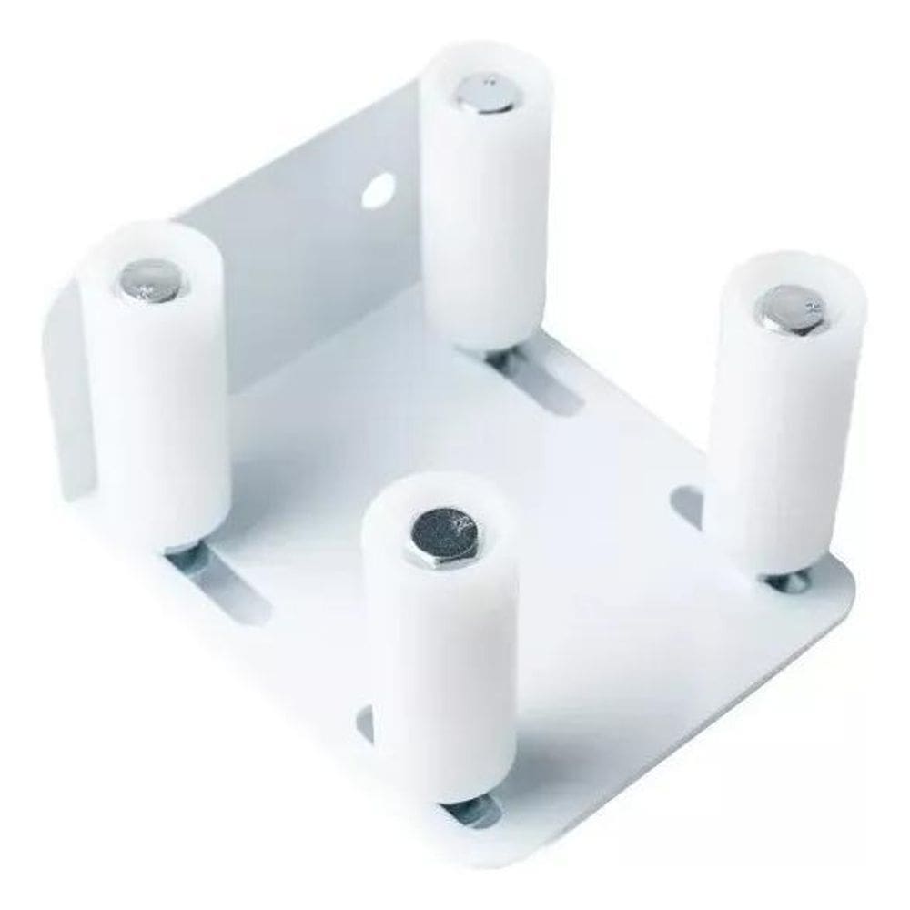3X Guia Para Portão 4X1 Com Roletes 30 Mm X 70 Mm