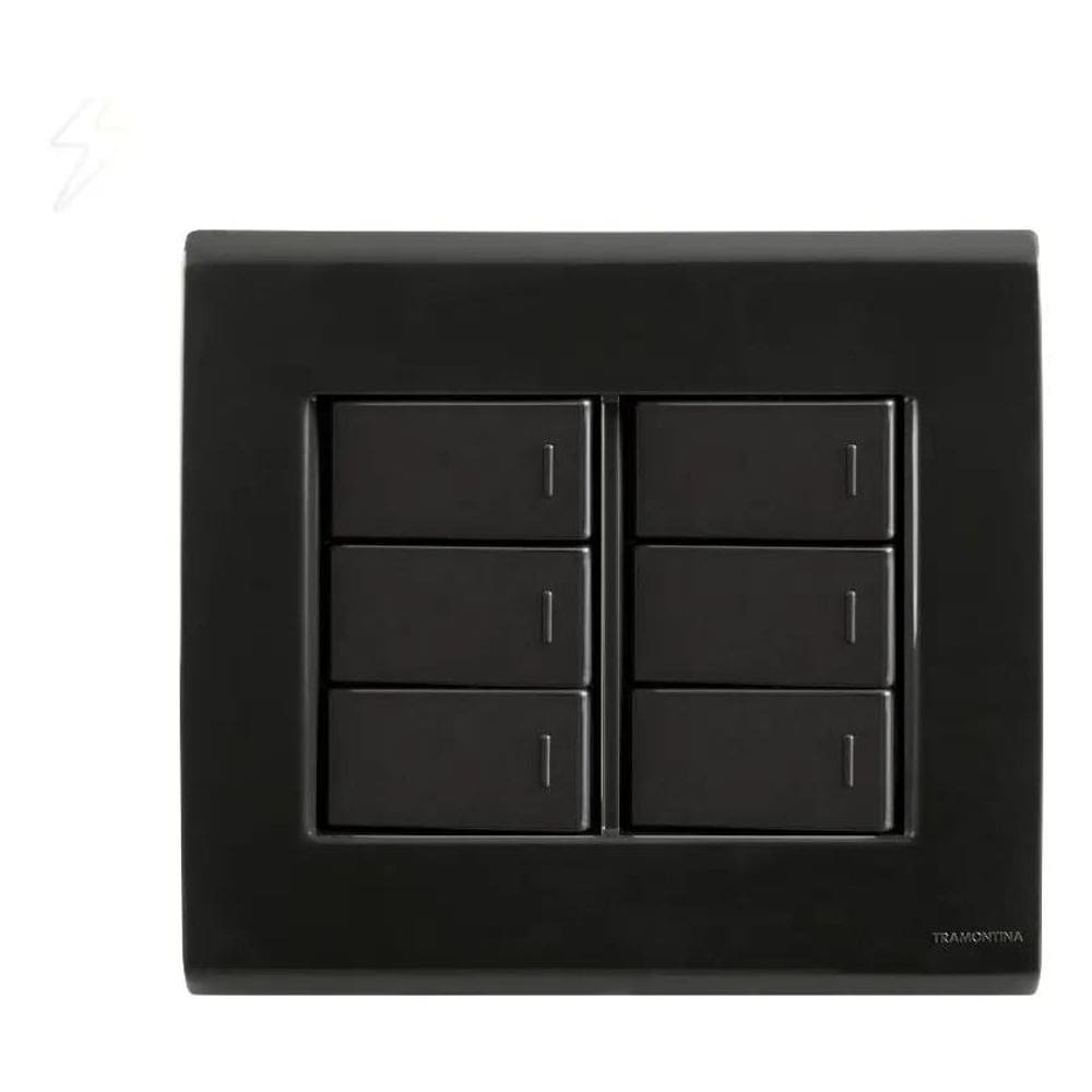 3X Conj 4X4 Com 6 Interruptores Simples Liz Grafite