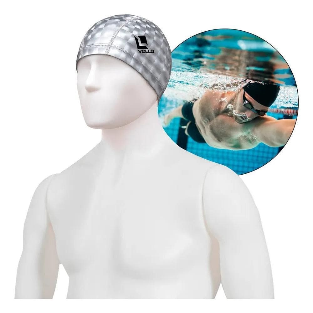 3X Touca De Natação Pu Swimming Caps Toca Vn401 Vollo Cor Pr