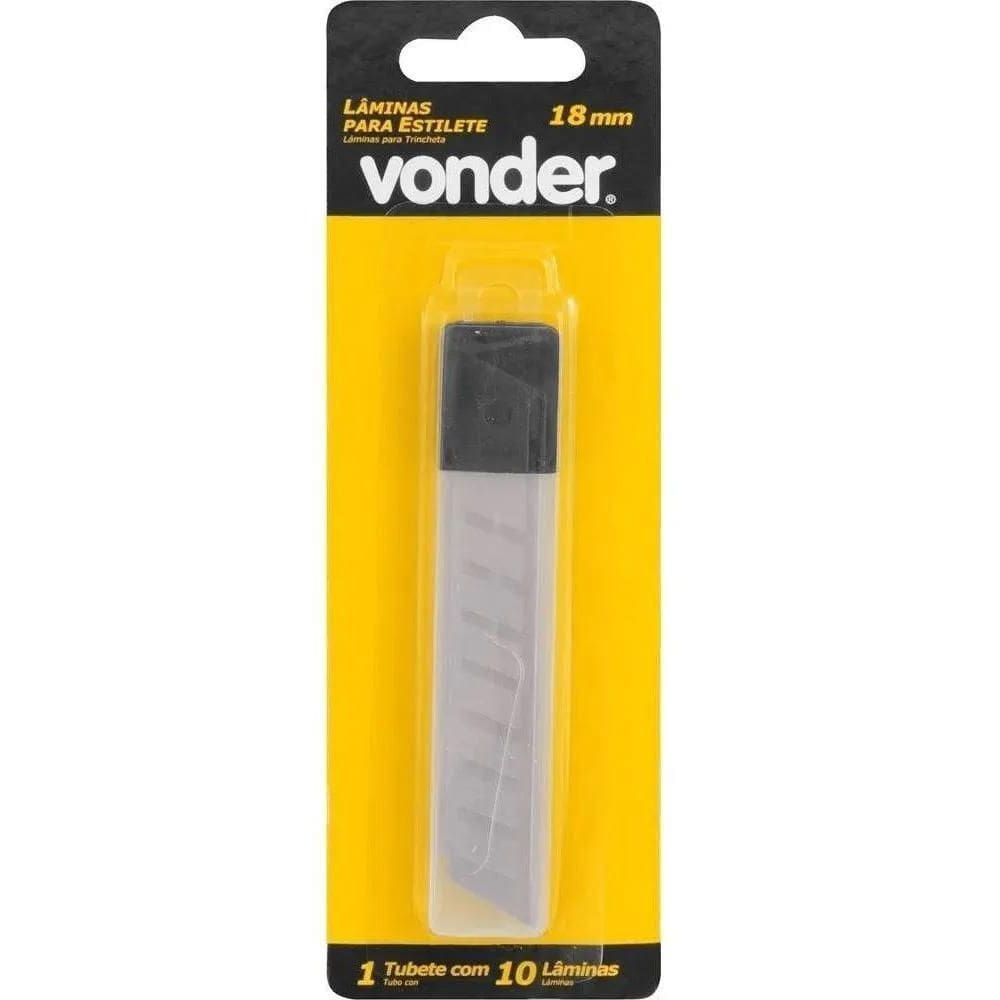 3X Kit Lamina Para Estilete 18Mm Blister Com 10 Unidades Von