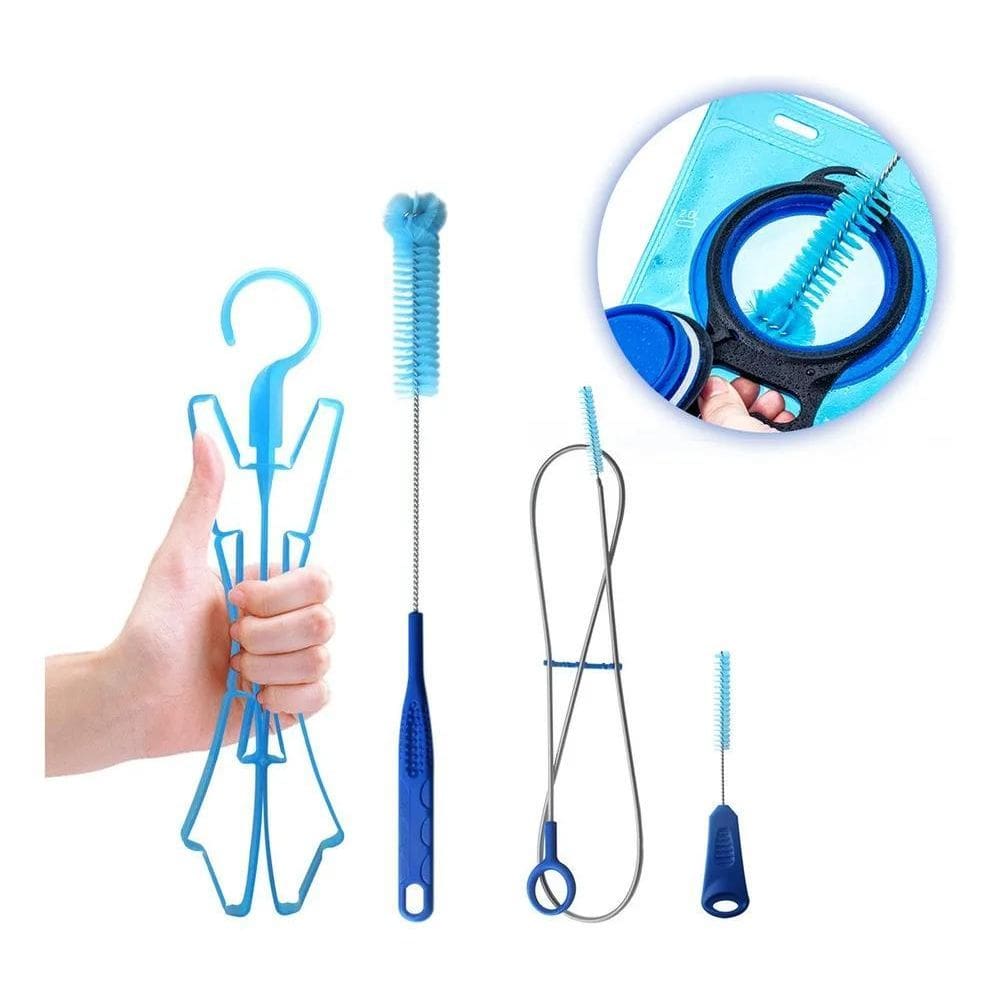 3X Kit Escovas Para Limpeza De Refil De Água Mochila Hidrata