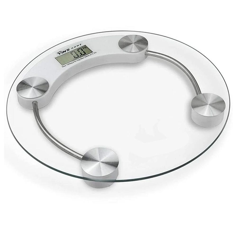 Balança Digital para Banheiro até 180kg Transparente CT1069 - Yins