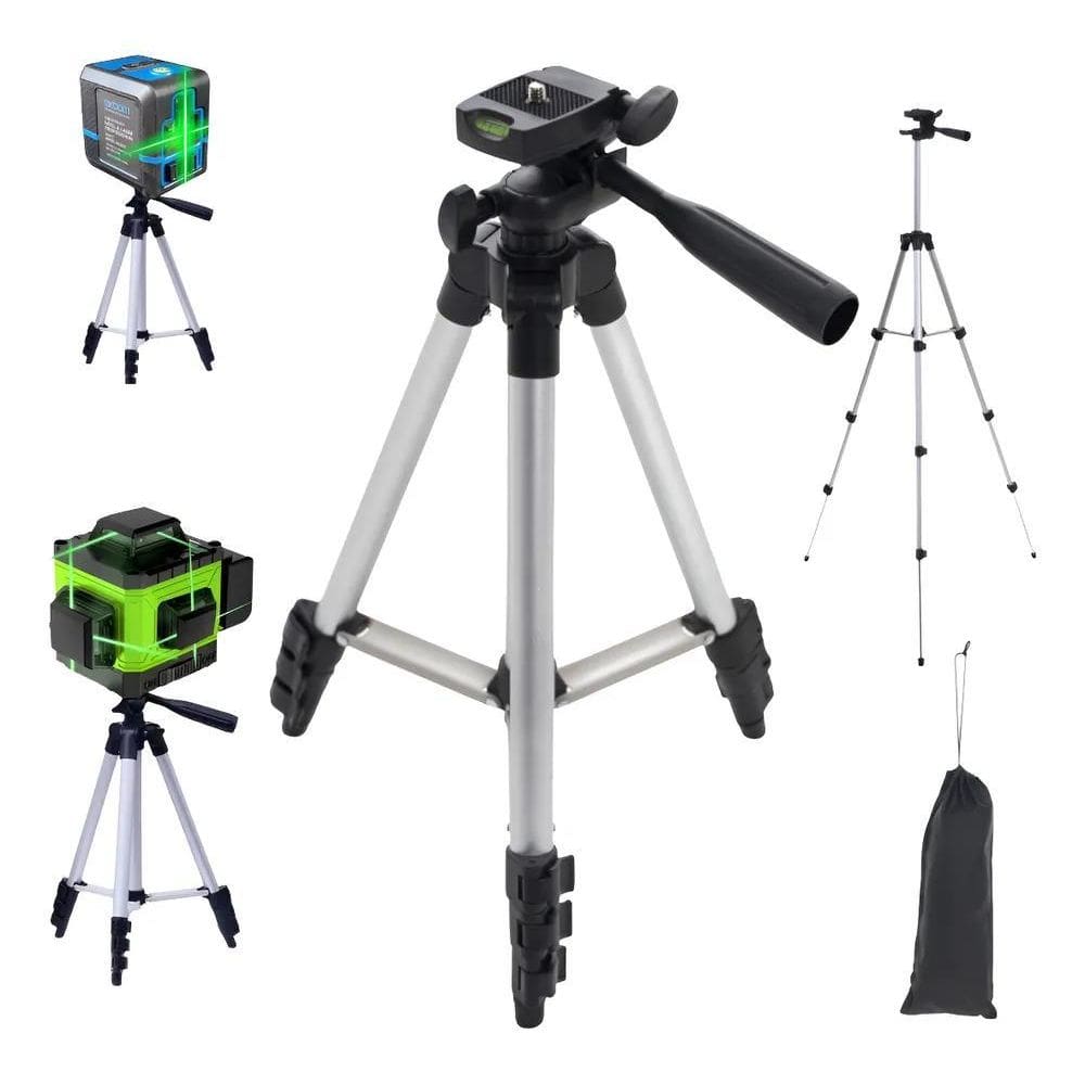 3X Tripé Para Nível Laser Rosca 1/4 1,1M Universal Comp/ Câm
