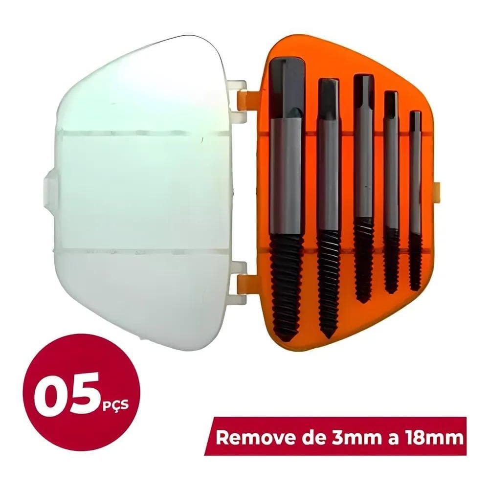 3X Jogo Com 5 Extrator Removedor De Parafuso Porcas Quebrado