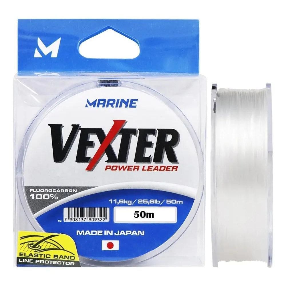 3X Linha Fluorcarbono Vexter 0,62Mm 44Lbs 50Metros Leader Co