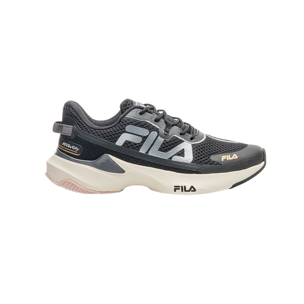 Tênis Fila Recovery Preto Cinza Dourado-Feminino