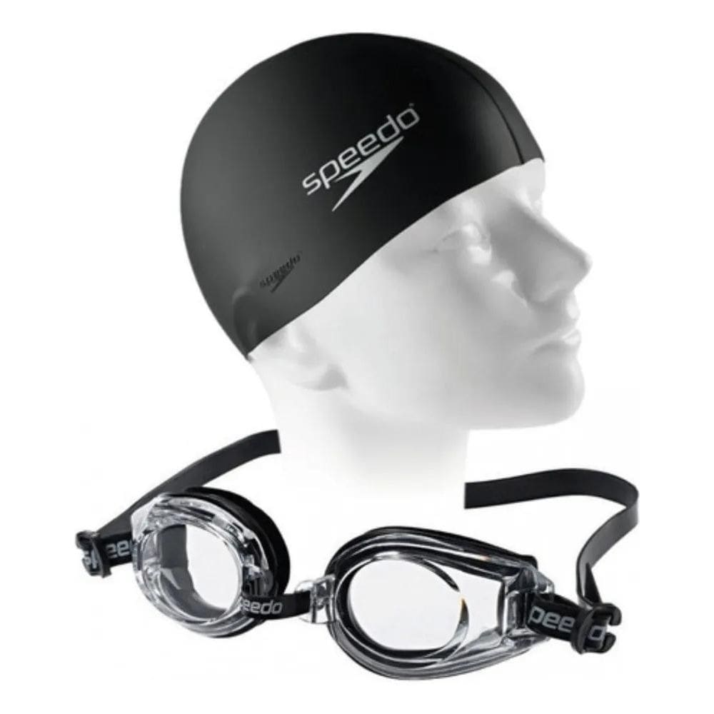 3X Kit Óculos De Natação + Touca De Silicone Speedo Adulto