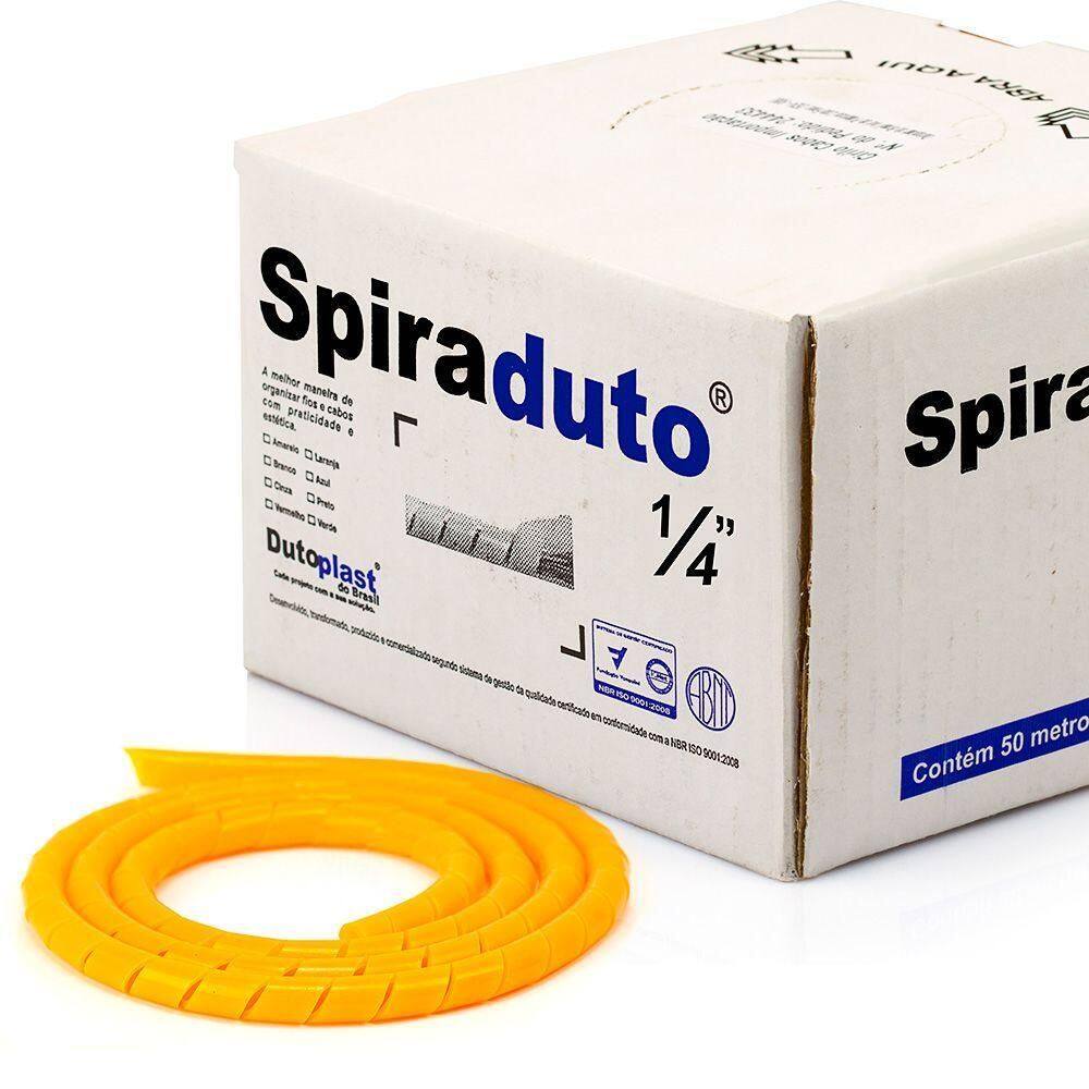Spiraduto 1/4 Organizador De Cabos - Dutoplast Laranja 10M