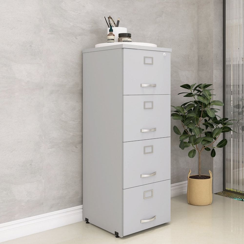 Arquivo de Madeira 4 Gavetas Of04gp25 Cinza