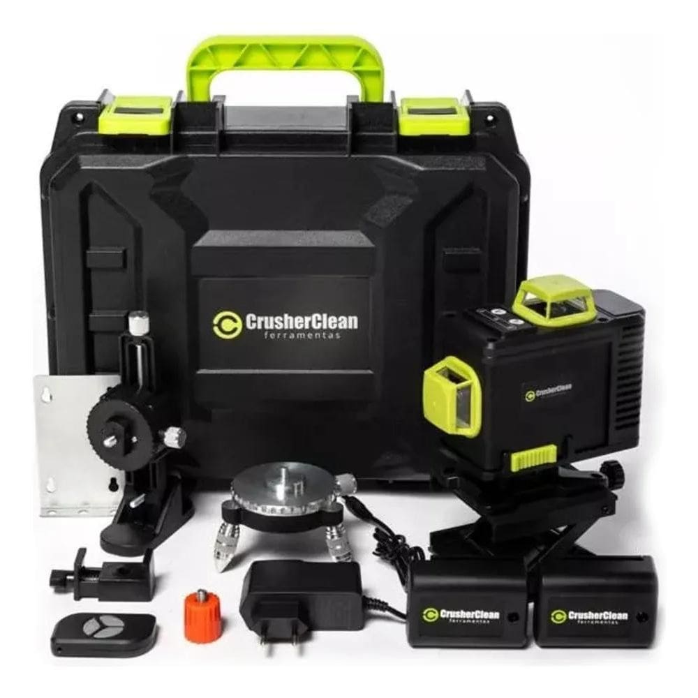 3X Nível A Laser 16 Linhas Verde Completo Com Duas Baterias