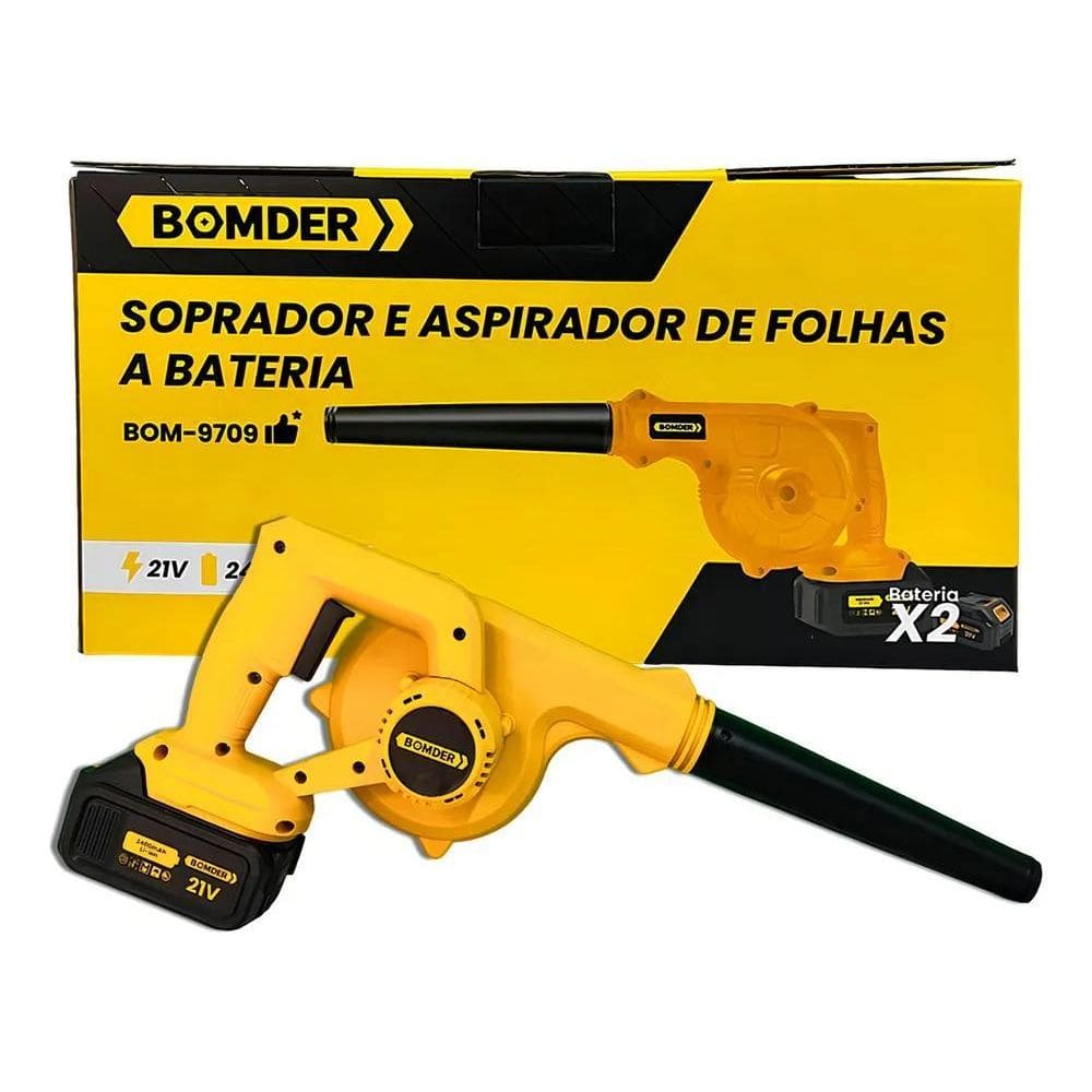 3X Aspirador De Folhas E Sujeiras Bomder Soprador Cor Amarel