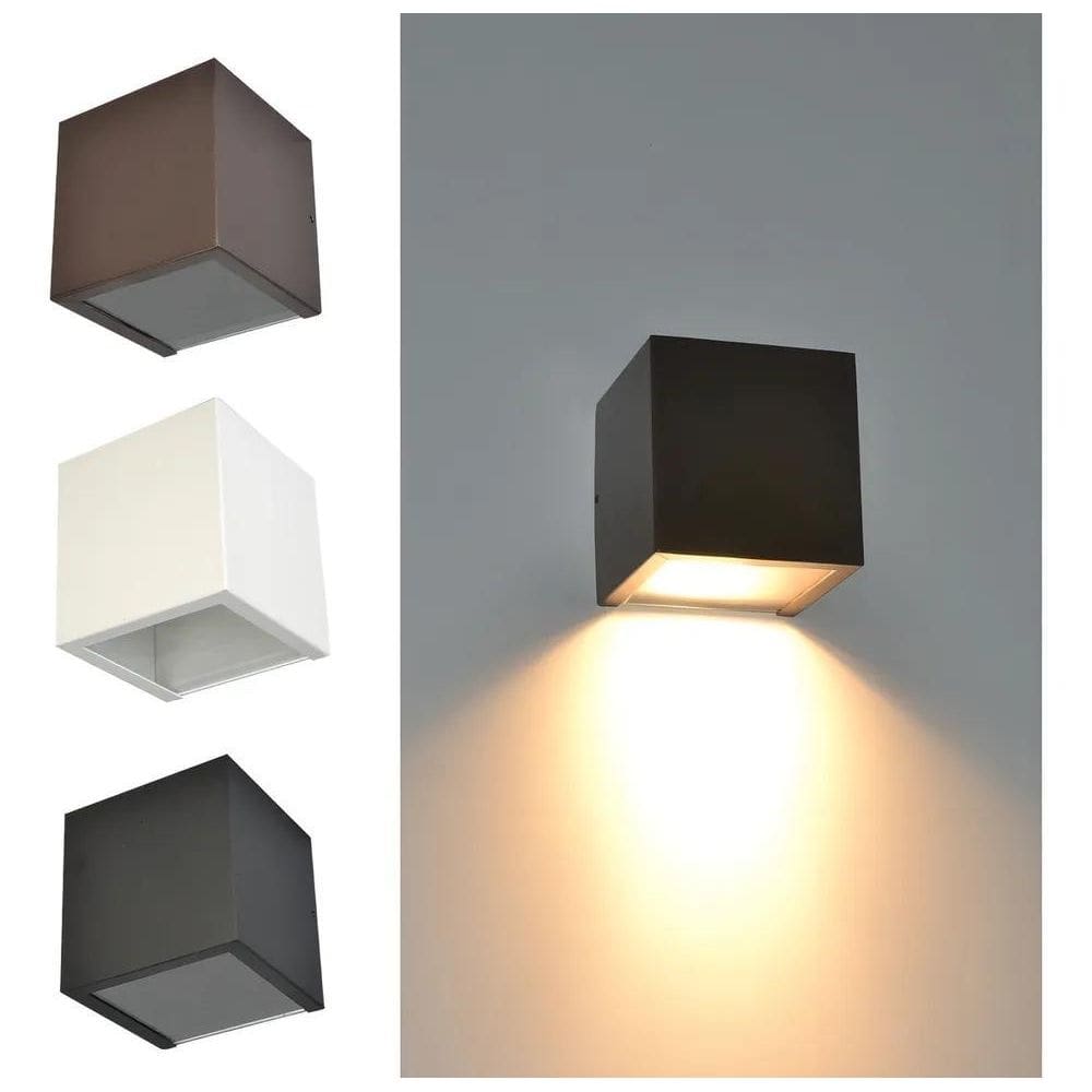 3X Arandela Alumínio 1 Foco Externa Muro Parede Dicróica Cor