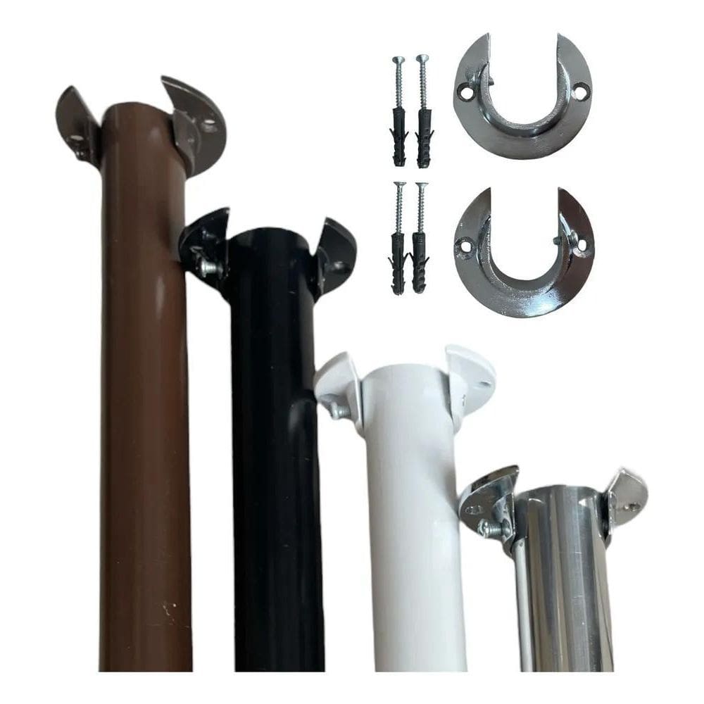3X Par Suporte Flange De Bastão Na Parede Para Varão 19Mm