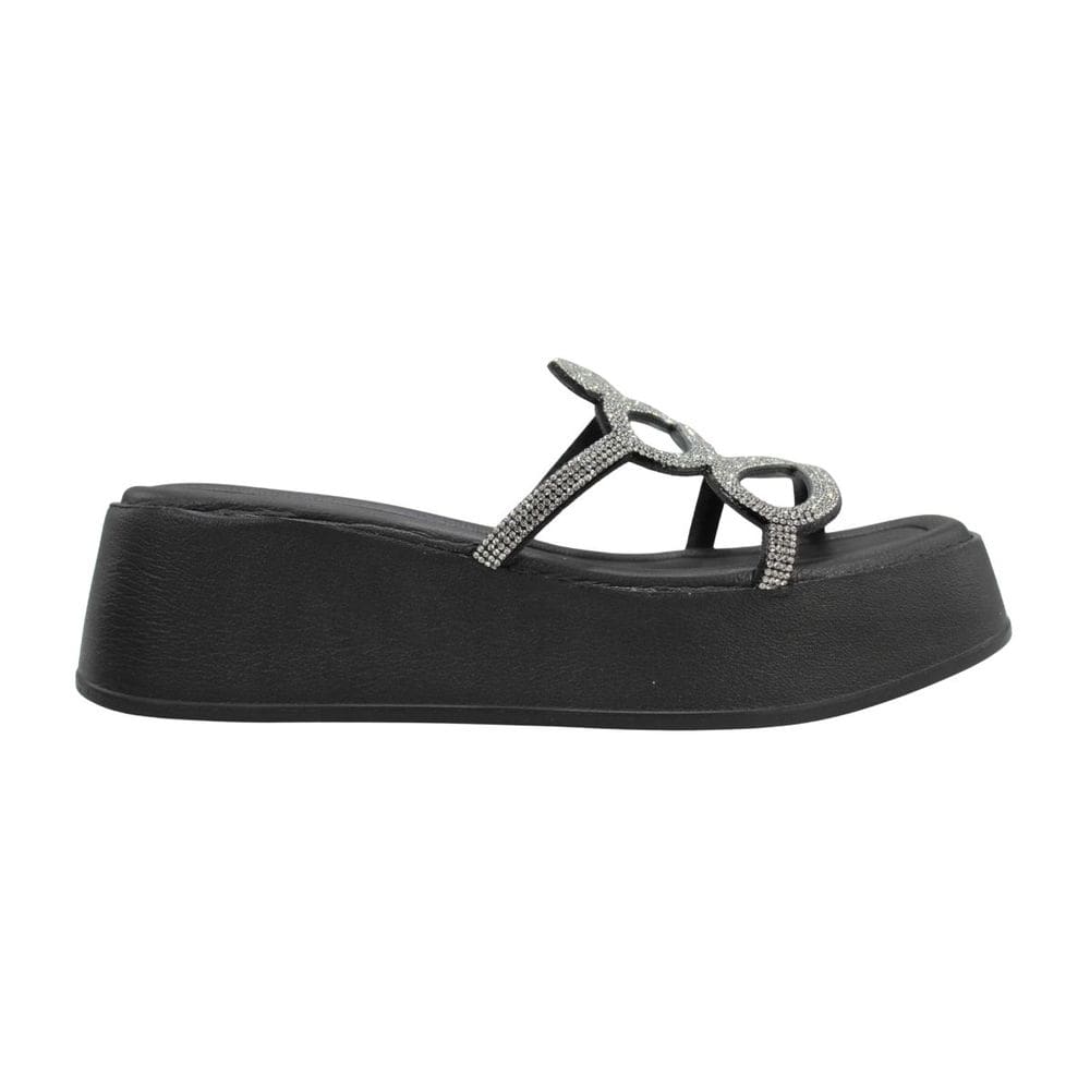 Tamanco Feminino Beira Rio 8530.115 Cristal/Preto