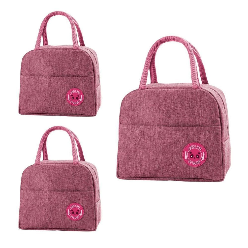 Kit 3 Bolsa Térmica Iguais Feminina Fitness - Rosa Chiclete