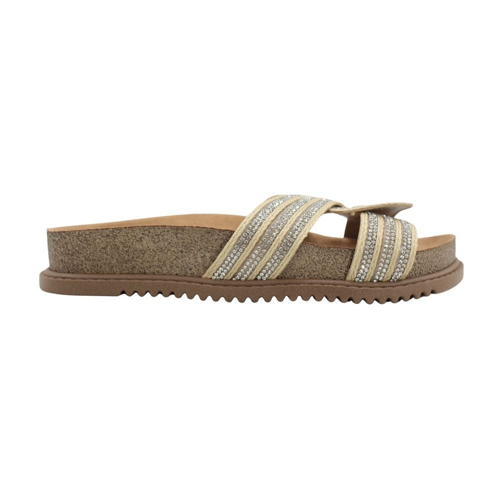 Tamanco Feminino Beira Rio 8523.121 Natural/Cristal/Bege