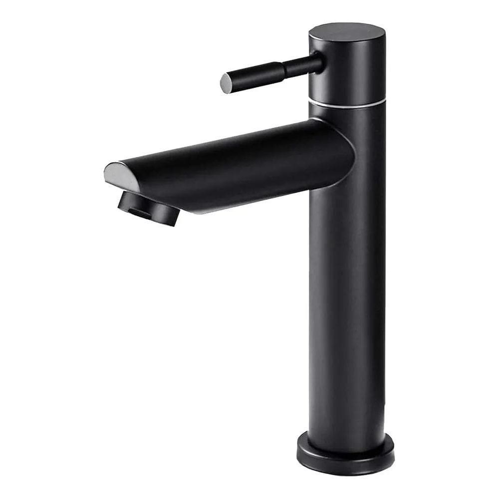 3X Torneira Para Banheiro Bica Baixa Preto Fosco Luxo Aço Re
