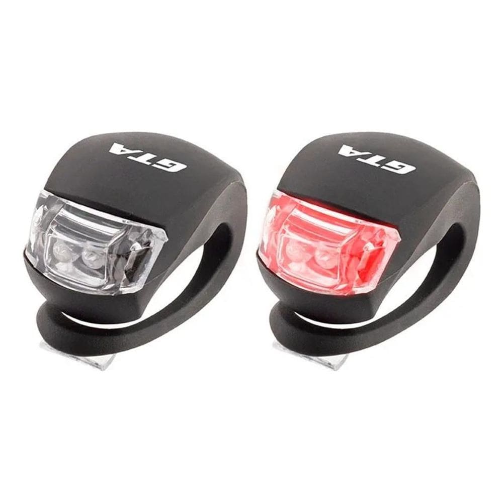 3X Led Sinalizador Pisca Lanterna Silicone Luz Bike Mtb Par