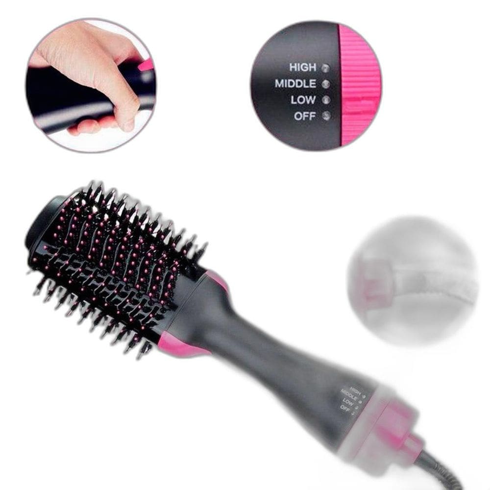 Escova Secadora Seca Alisa E Modela Cabelo 110V