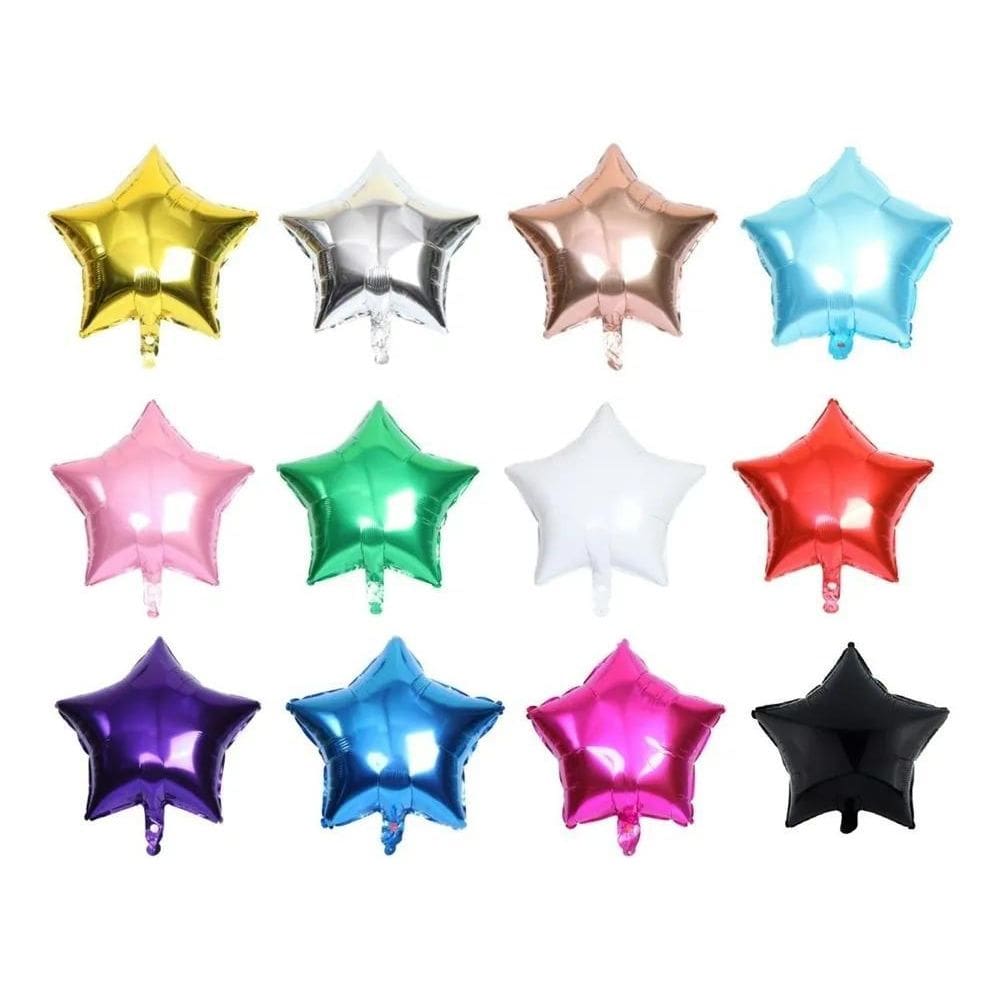 3X 15 Balões Estrelas Metalizado 18 Polegadas 45Cm