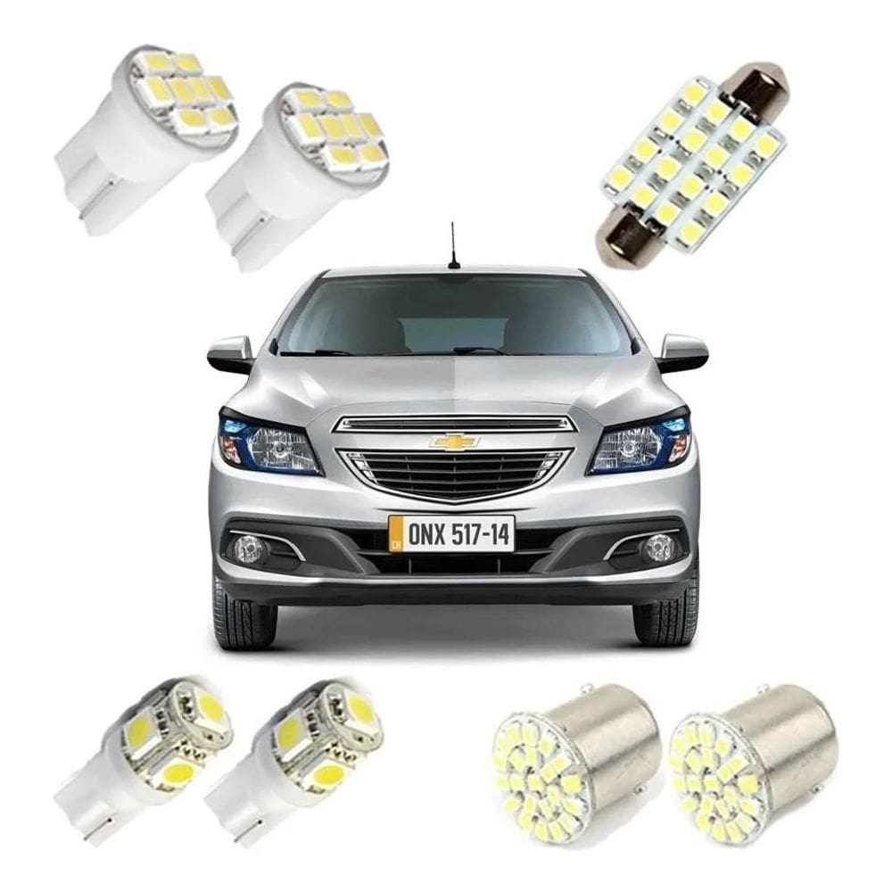 3X Kit Lampadas Led Onix Chevrolet Pingo Teto Placa Ré Torpe