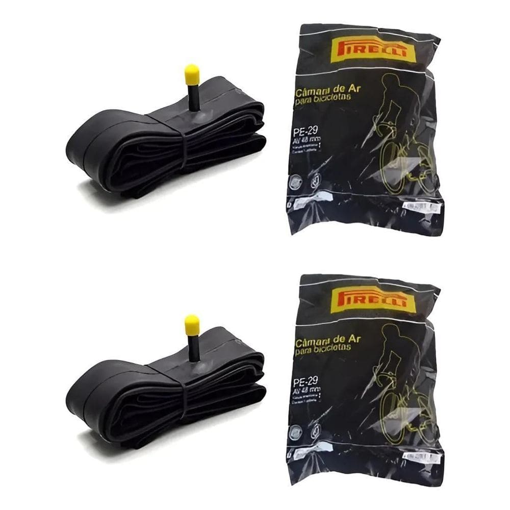 3X 2 Câmaras De Ar Bicicleta Aro 29 Pirelli Bico Grosso 48Mm