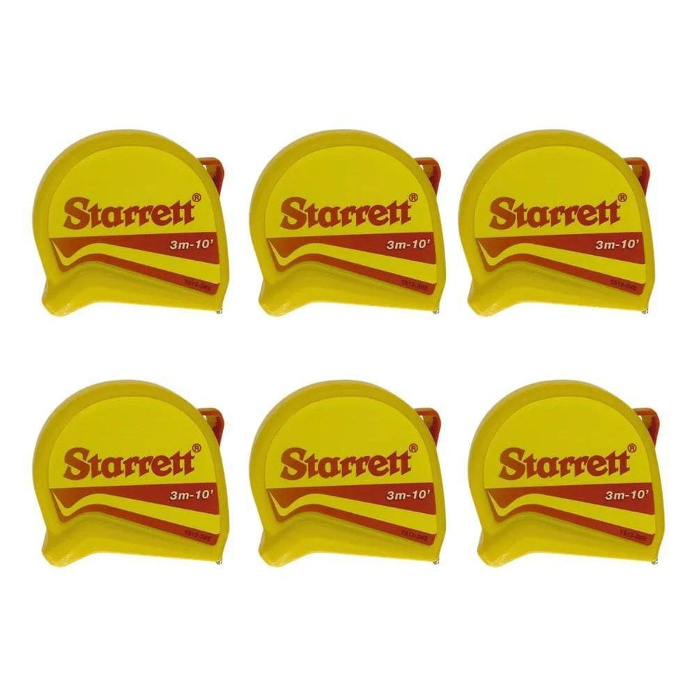 3X Kit 6 Trena Starrett 3 Metros Mm/Pol - Largura Da Fita 19