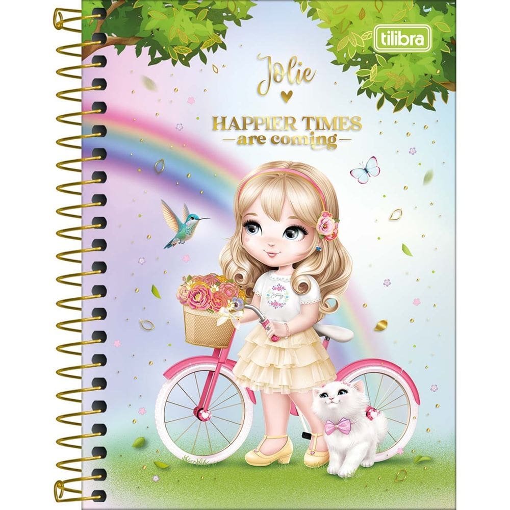 Caderneta Pequena Espiral 1/8 Jolie 80 Folhas Capa Dura 11 x 15,4cm Tilibra | Lembretes | Anotações | Agenda | Recado |