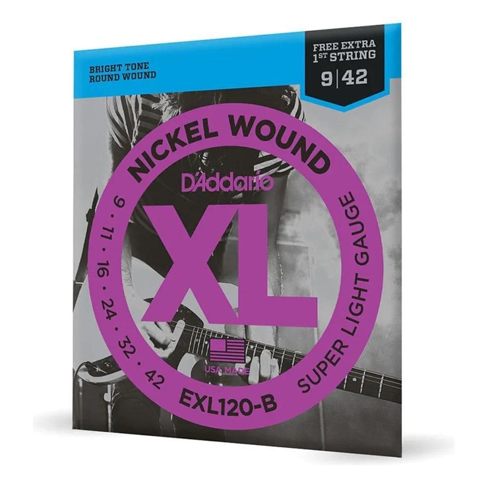 3X Encordoamento Daddario 09 Guitarra Exl120-B Nfe