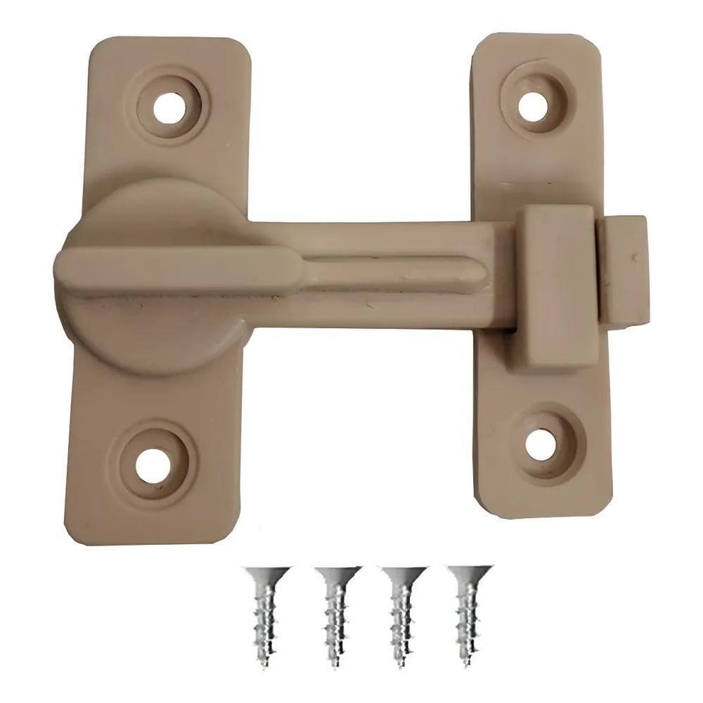 3X Trinco Fecho Trava Para Porta Sanfonada Bege Branco Ou Ci