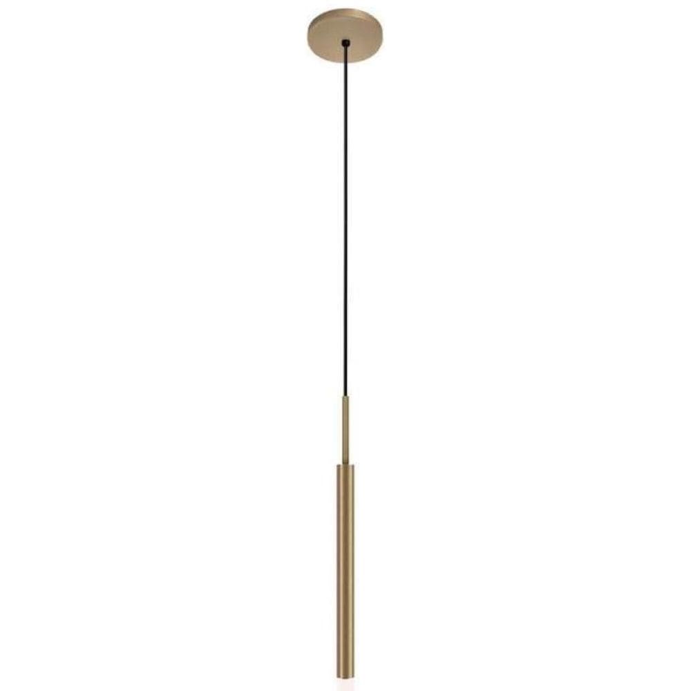 Kit 2 Pendentes Teto Luminária Tubo Difusor Sala Hall Bronze