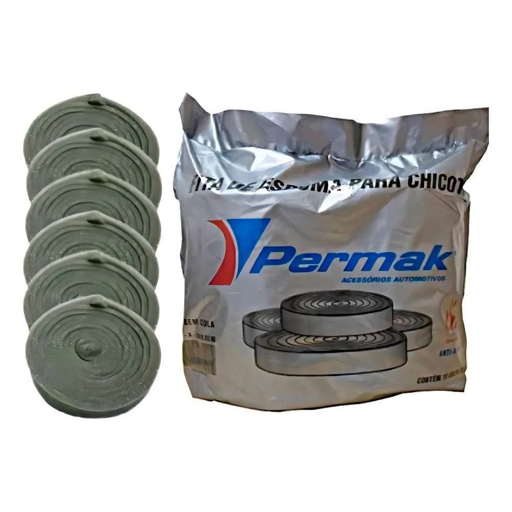 3X Kit 10 Rolos Fita De Espuma Para Chicote Sem Cola Permak